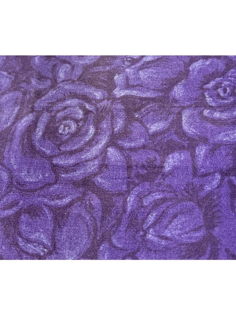 Purple Floral Cotton Fabric 11x34" Botanic Pattern Crafts Sewing - Picture 5 of 11